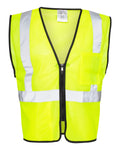 ML Kishigo 1537 Double-Pocket Zippered Class 2 Vest - Lime