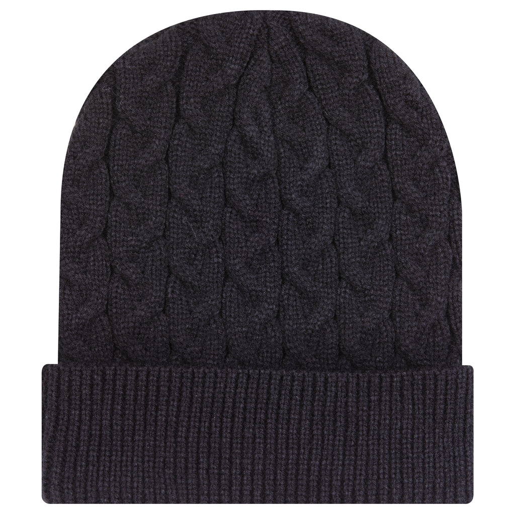 OTTO 82-1 12" Cable Knit Beanie w/ Rib Knit Cuff