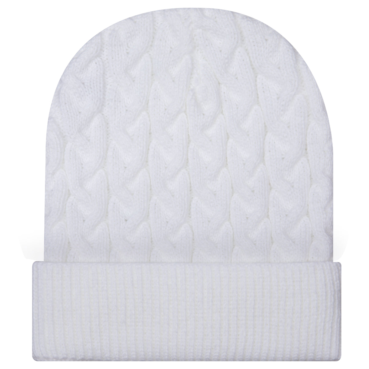 OTTO 82-1 12" Cable Knit Beanie w/ Rib Knit Cuff