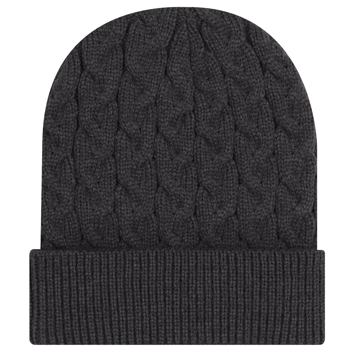 OTTO 82-1 12" Cable Knit Beanie w/ Rib Knit Cuff