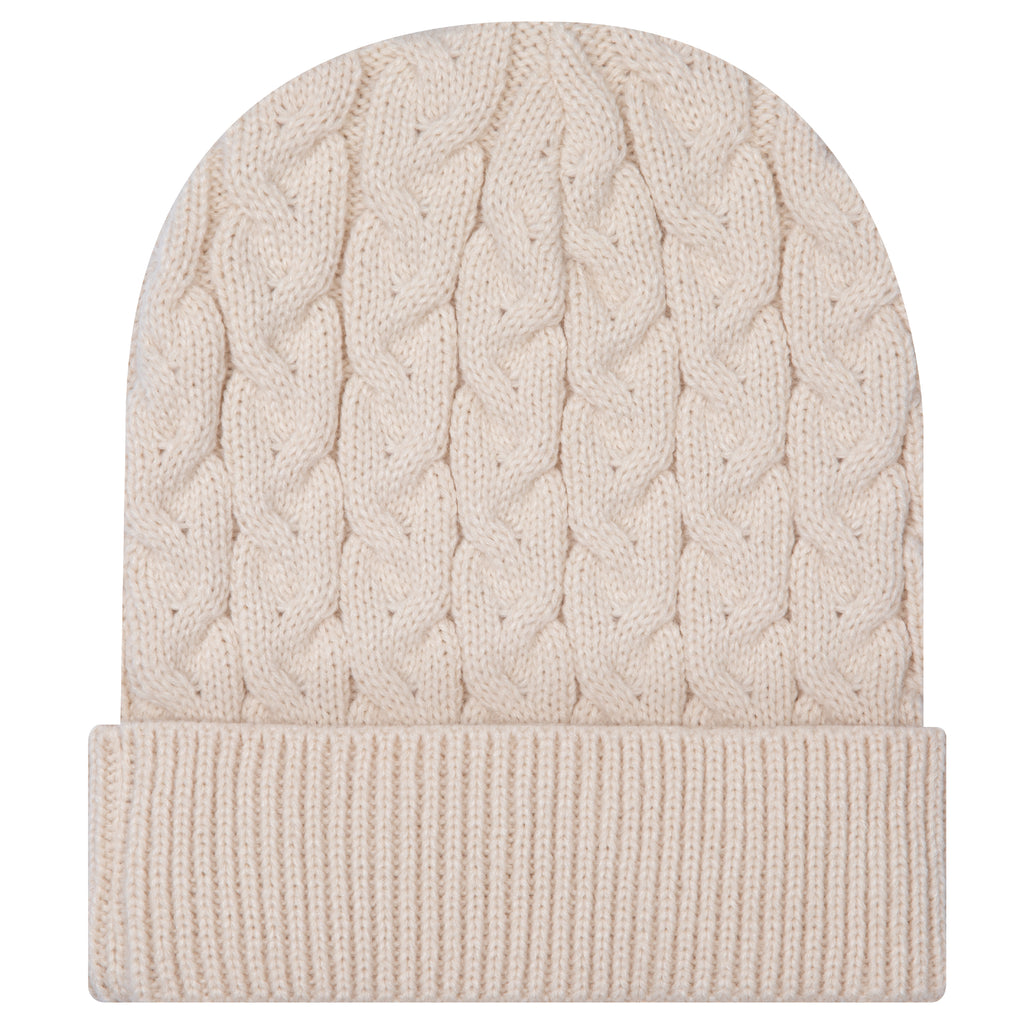 OTTO 82-1 12" Cable Knit Beanie w/ Rib Knit Cuff