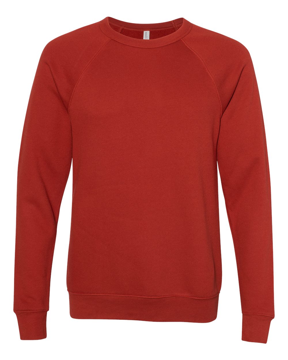 BELLA+CANVAS Sponge Fleece Raglan Crewneck 3901 in Brick