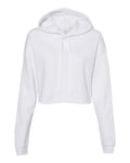 BELLA+CANVAS Women's Crop Fleece Hoodie 7502 in White