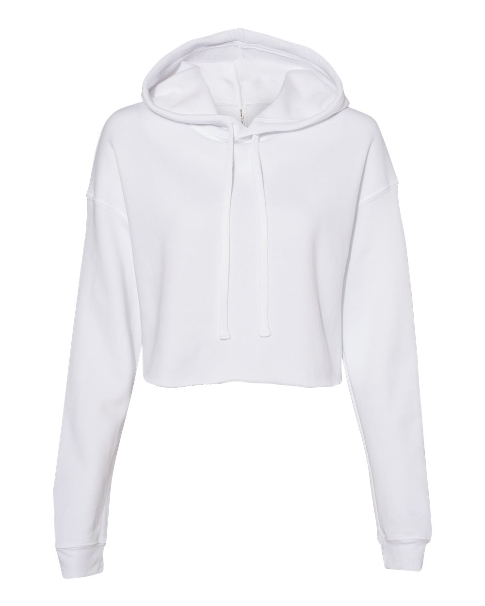 BELLA+CANVAS Women's Crop Fleece Hoodie 7502 in White