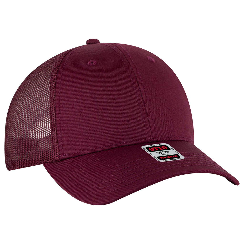 OTTO 83-1239 6 Panel Low Profile Mesh Back Trucker Hat