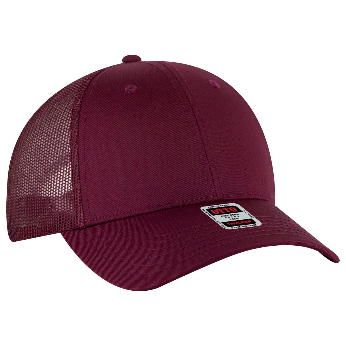 OTTO 83-1239 6 Panel Low Profile Mesh Back Trucker Hat