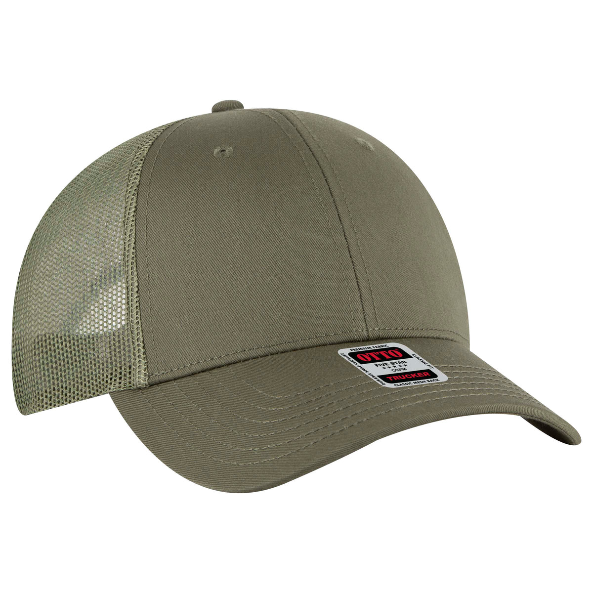 OTTO 83-1239 6 Panel Low Profile Mesh Back Trucker Hat