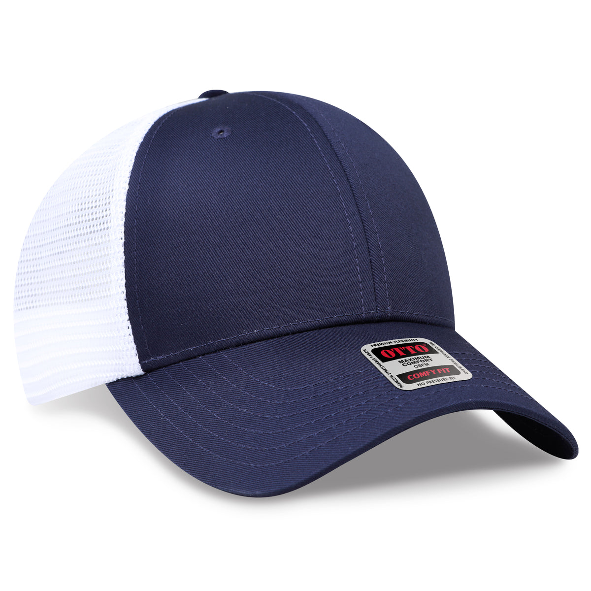 OTTO 83-1240 COMFY FIT 6 Panel Low Profile Mesh Back Trucker Hat