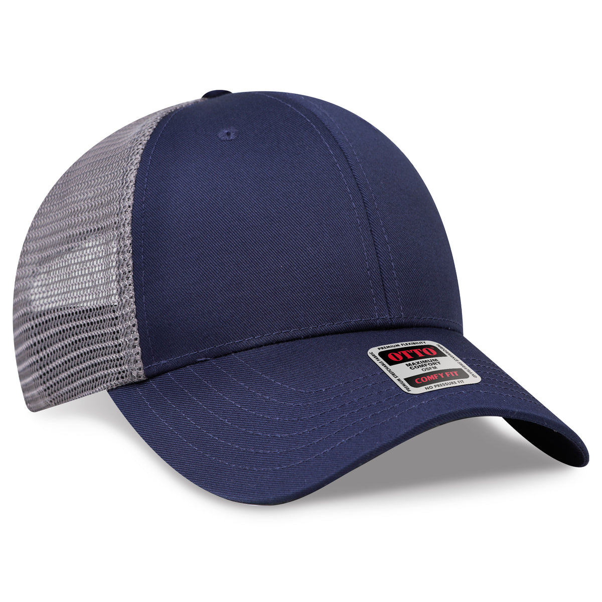 OTTO 83-1240 COMFY FIT 6 Panel Low Profile Mesh Back Trucker Hat