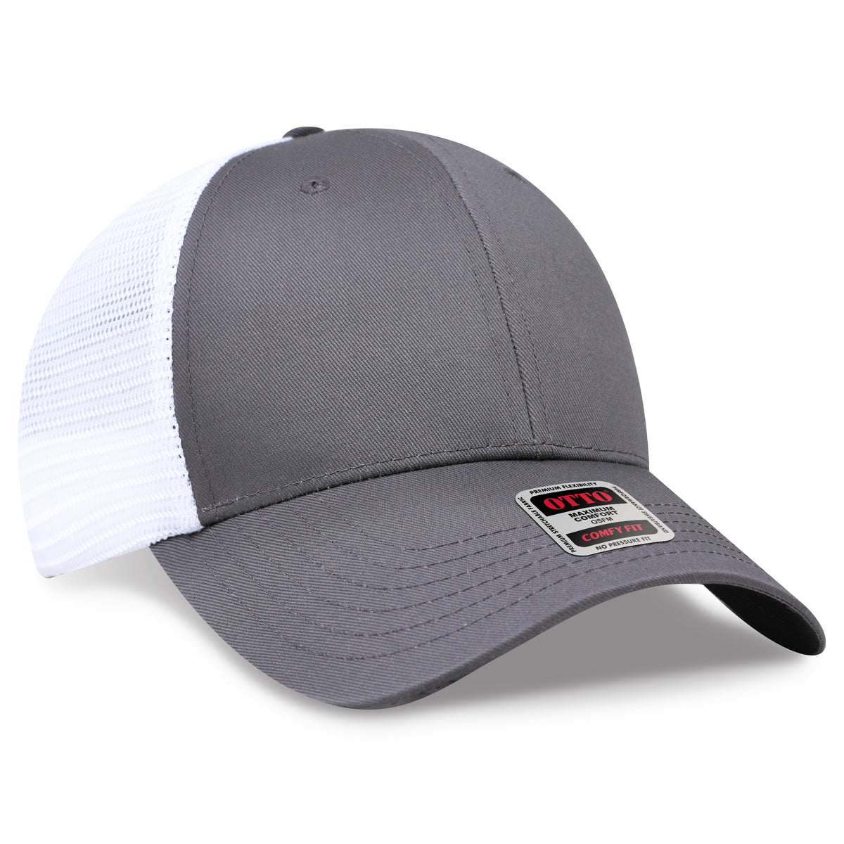 OTTO 83-1240 COMFY FIT 6 Panel Low Profile Mesh Back Trucker Hat