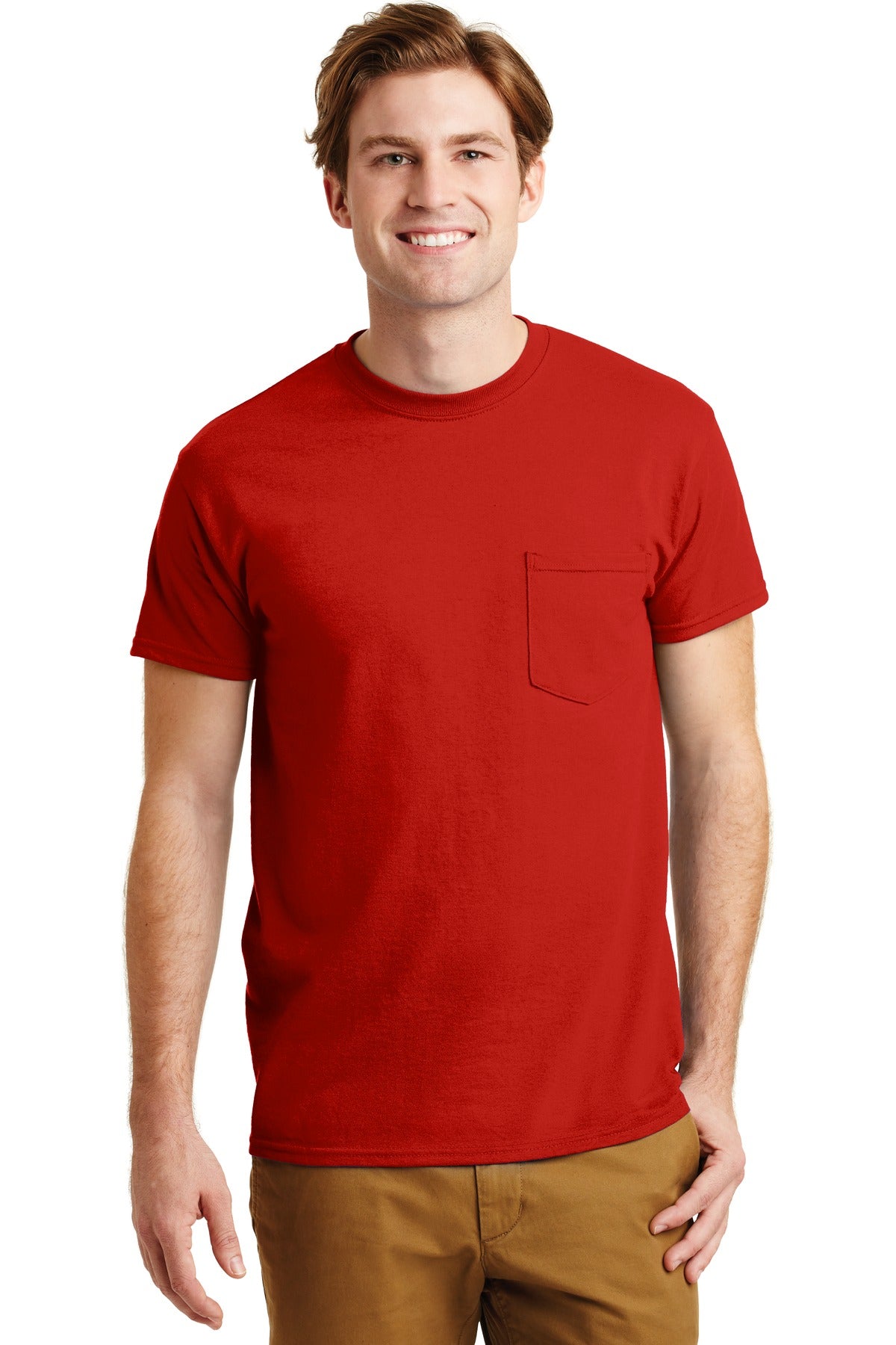 Gildan  - DryBlend  50 Cotton/50 Poly Pocket T-Shirt. 8300