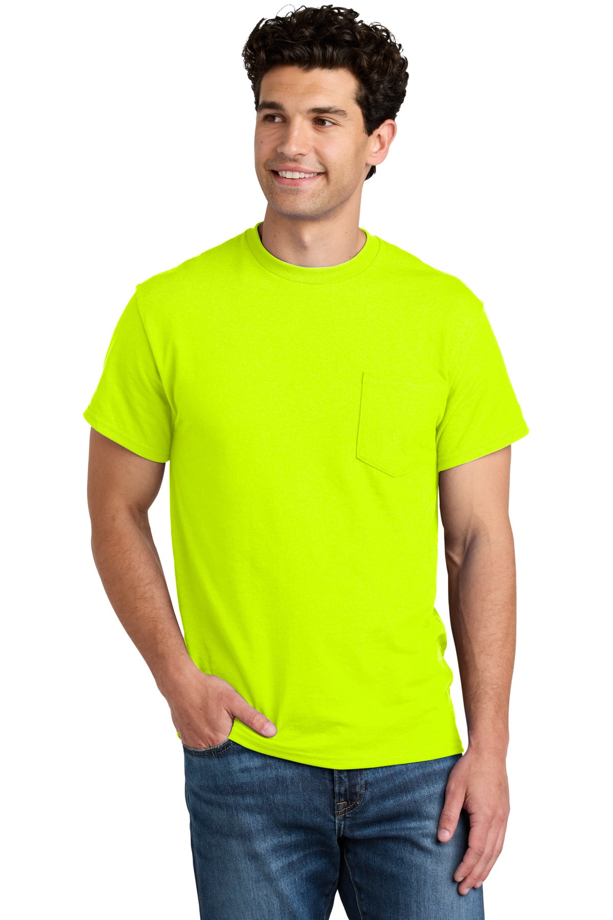 Gildan  - DryBlend  50 Cotton/50 Poly Pocket T-Shirt. 8300