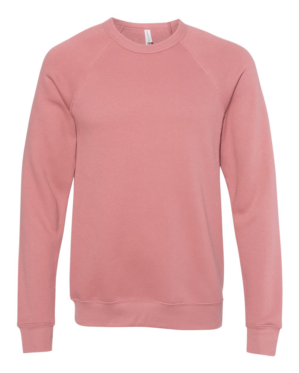 BELLA+CANVAS Sponge Fleece Raglan Crewneck 3901 in Mauve