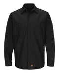 Red Kap SY10T Tall Long Sleeve Automotive Crew Shirt - Black