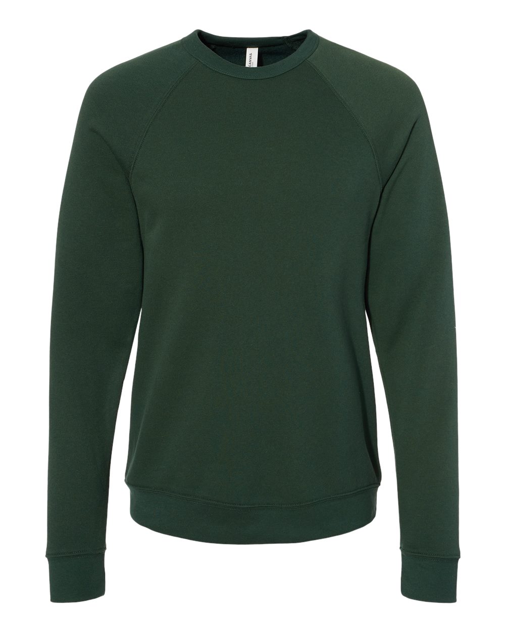 BELLA+CANVAS Sponge Fleece Raglan Crewneck 3901 in Forest