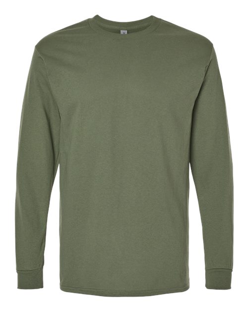 Gildan 5400 Heavy Cotton Long Sleeve T-Shirt in Military Green