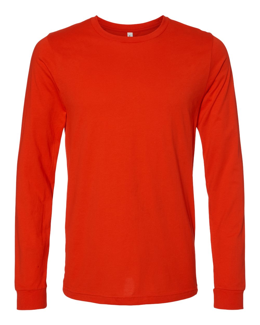 BELLA+CANVAS 3501 Jersey Long Sleeve T-Shirt in Poppy