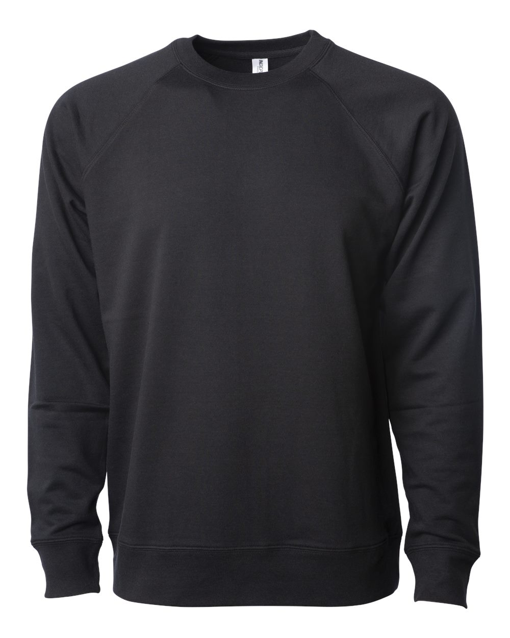 Independent Trading Co. Icon Lightweight Loopback Terry Crewneck SS1000C in Black
