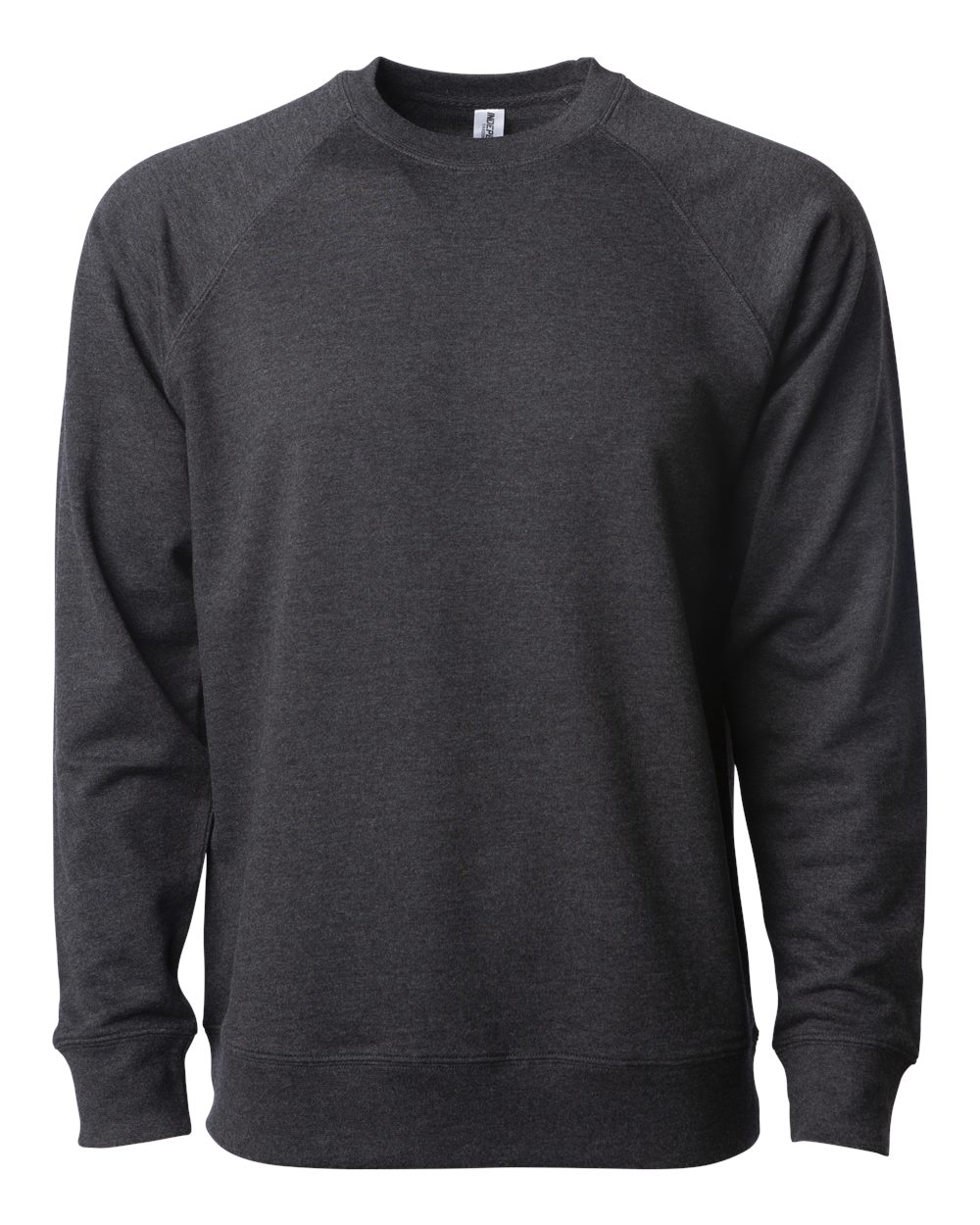 Independent Trading Co. Icon Lightweight Loopback Terry Crewneck SS1000C in Charcoal Heather