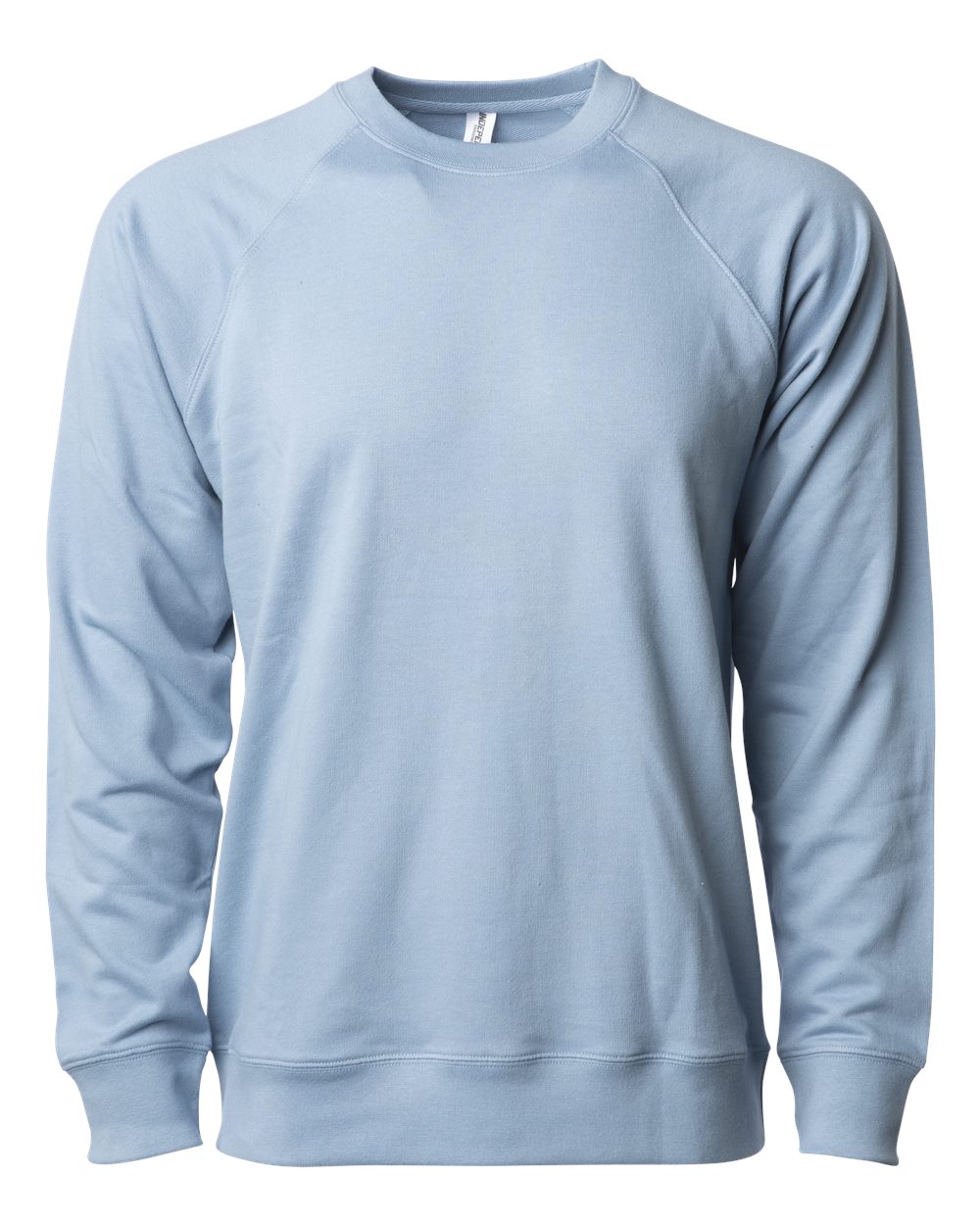Independent Trading Co. Icon Lightweight Loopback Terry Crewneck SS1000C in Misty Blue