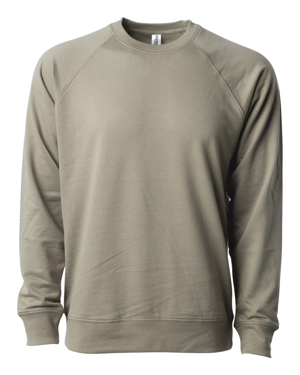 Independent Trading Co. Icon Lightweight Loopback Terry Crewneck SS1000C in Olive