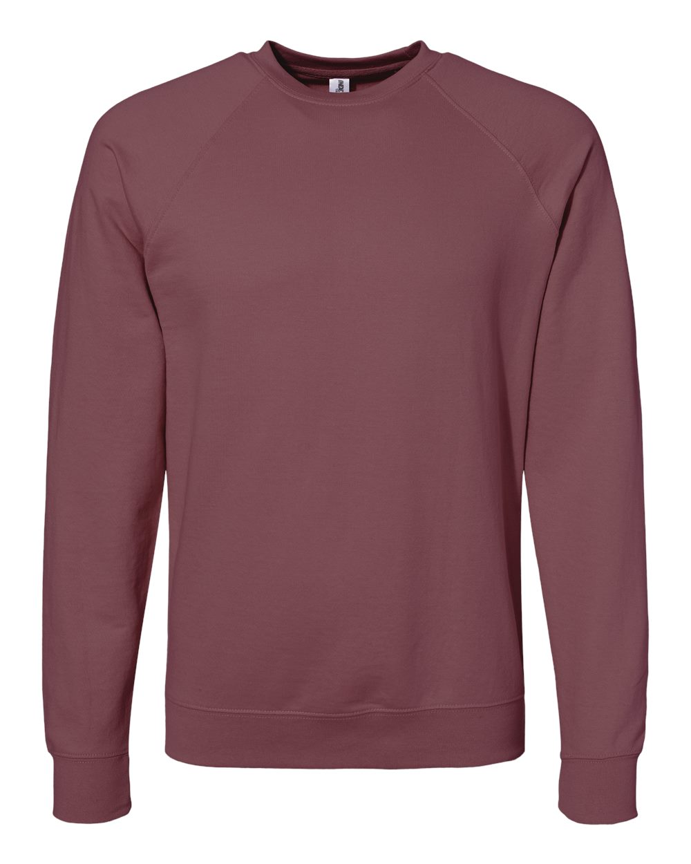 Independent Trading Co. Icon Lightweight Loopback Terry Crewneck SS1000C in Port
