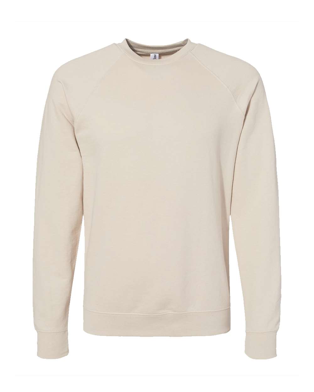 Independent Trading Co. Icon Lightweight Loopback Terry Crewneck SS1000C in Sand