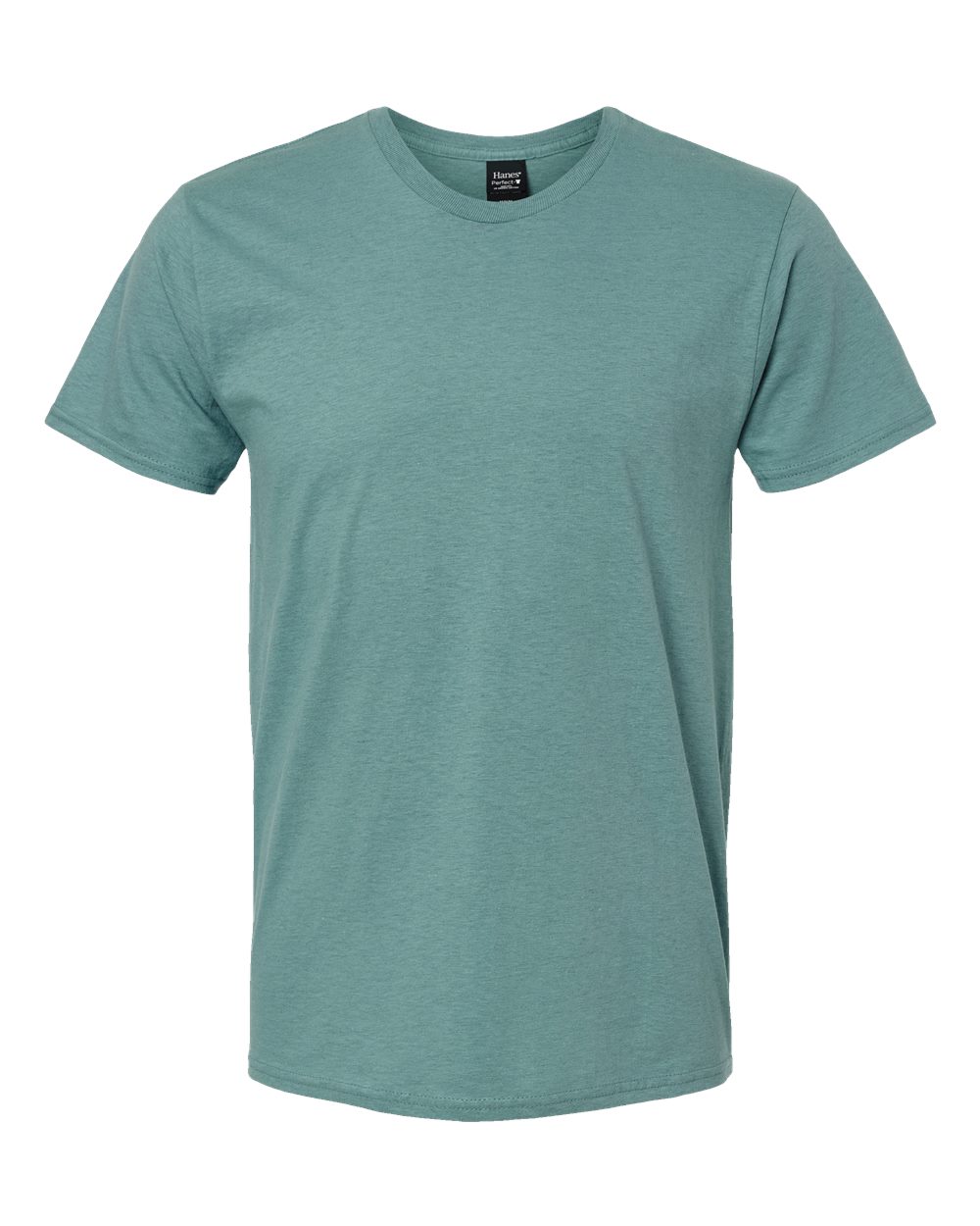 Hanes 4980 Perfect-T Ringspun T-Shirt in Marbled Green Clay