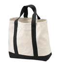 Port Authority - Ideal Twill Two-Tone Shopping Tote. B400 - Natural/Black