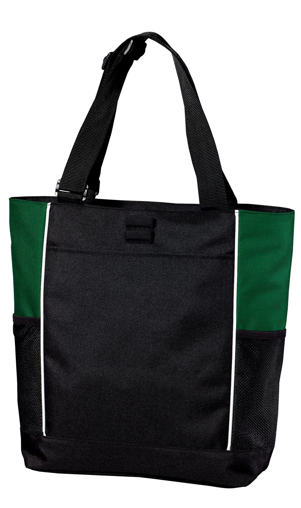 Port Authority Panel Tote. B5160 - Black/Hunter
