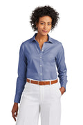 Brooks Brothers Women's Wrinkle-Free Stretch Pinpoint Shirt BB18001 - Cobalt Blue