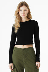 BELLA+CANVAS  Women's Micro Rib Long Sleeve Baby Tee BC1501