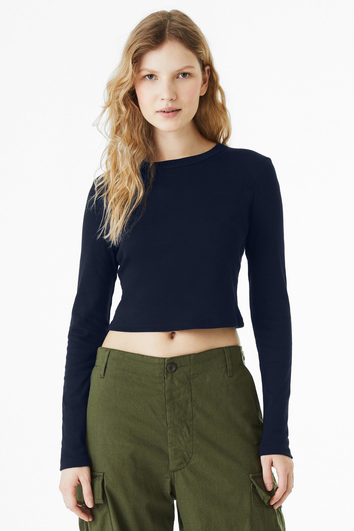 BELLA+CANVAS  Women's Micro Rib Long Sleeve Baby Tee BC1501