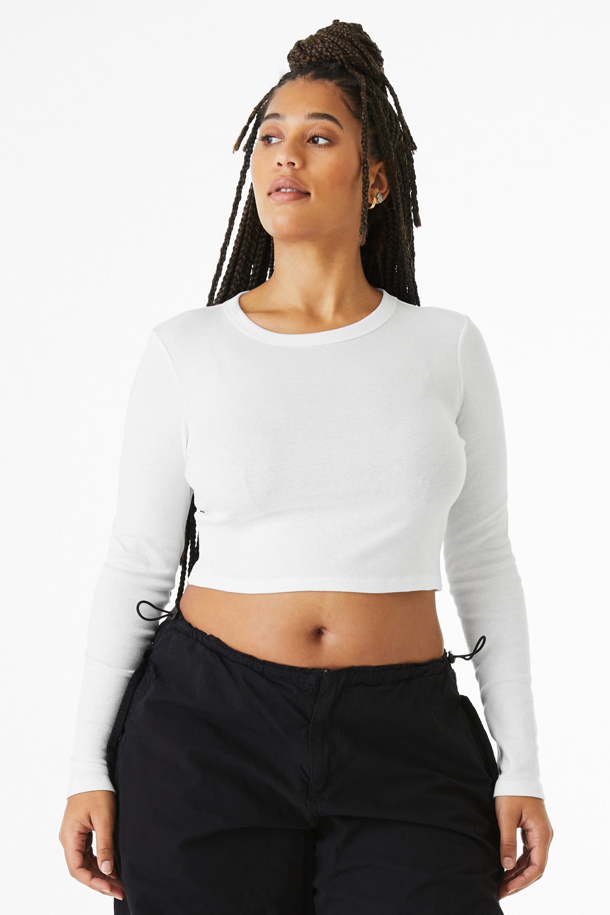 BELLA+CANVAS  Women's Micro Rib Long Sleeve Baby Tee BC1501