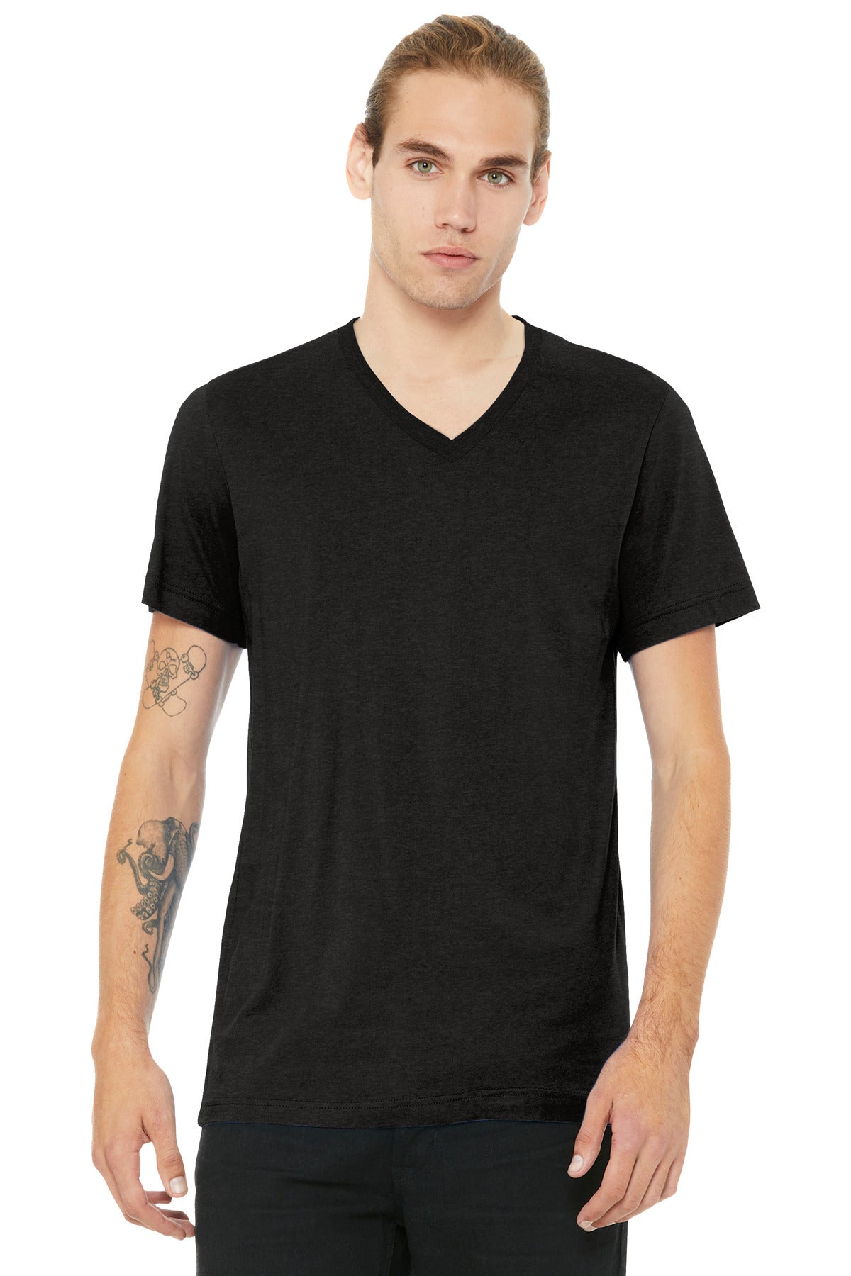 BELLA+CANVAS  Unisex Heather CVC V-Neck Tee BC3005CVC