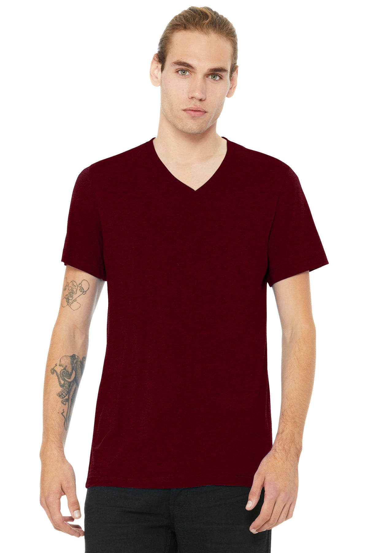 BELLA+CANVAS  Unisex Heather CVC V-Neck Tee BC3005CVC