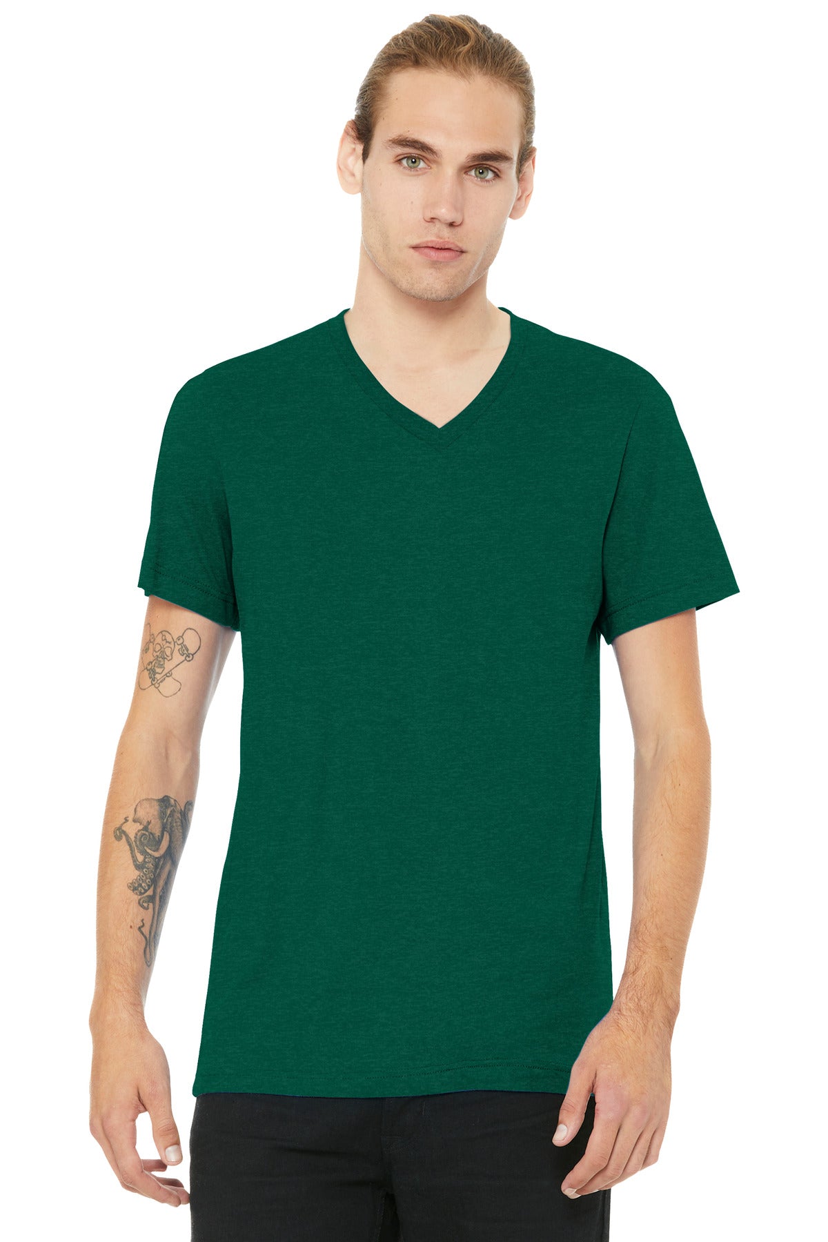 BELLA+CANVAS  Unisex Heather CVC V-Neck Tee BC3005CVC