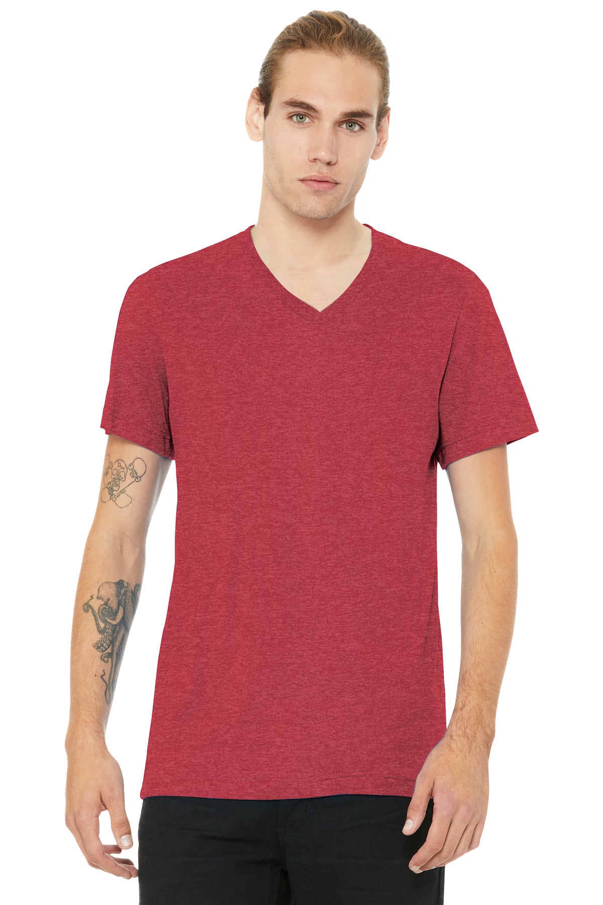 BELLA+CANVAS  Unisex Heather CVC V-Neck Tee BC3005CVC