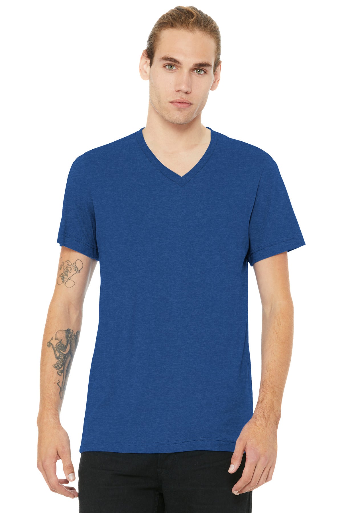 BELLA+CANVAS  Unisex Heather CVC V-Neck Tee BC3005CVC