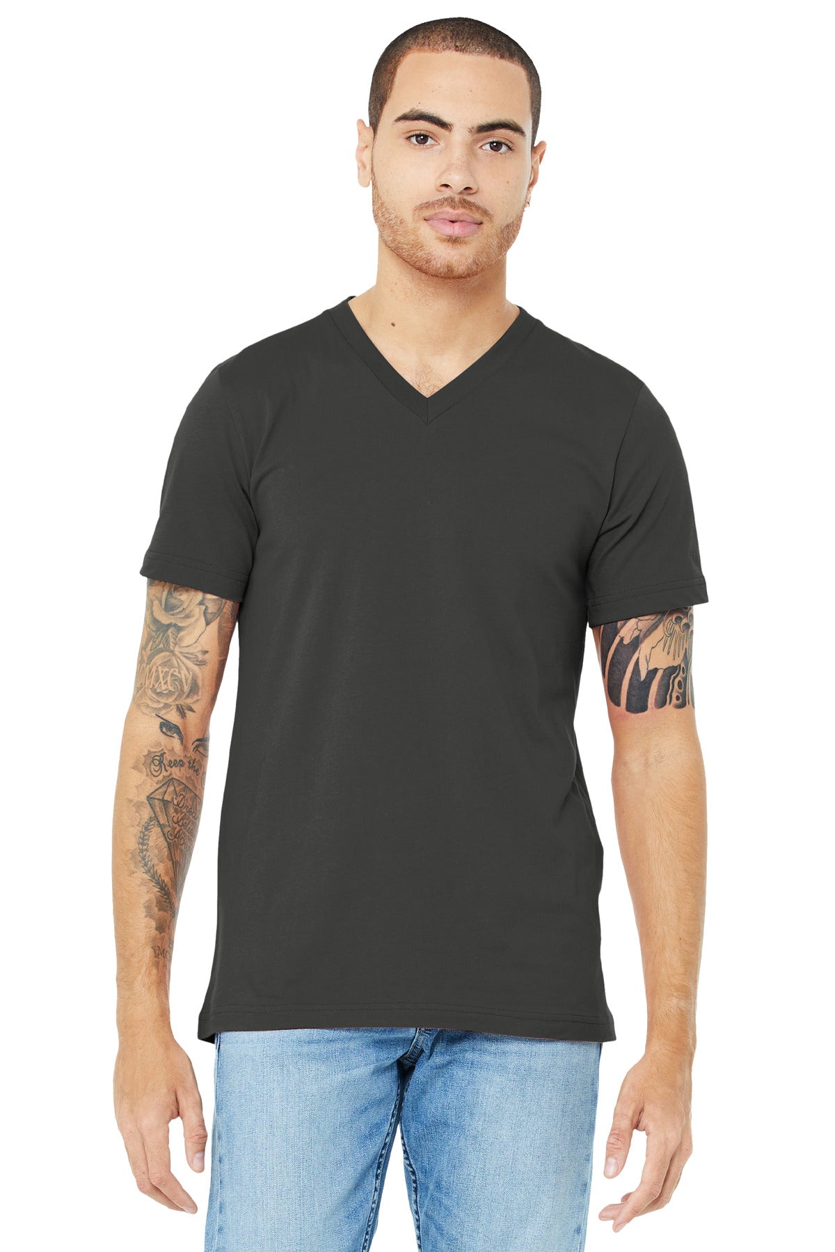 BELLA+CANVAS   Unisex Jersey Short Sleeve V-Neck Tee. BC3005