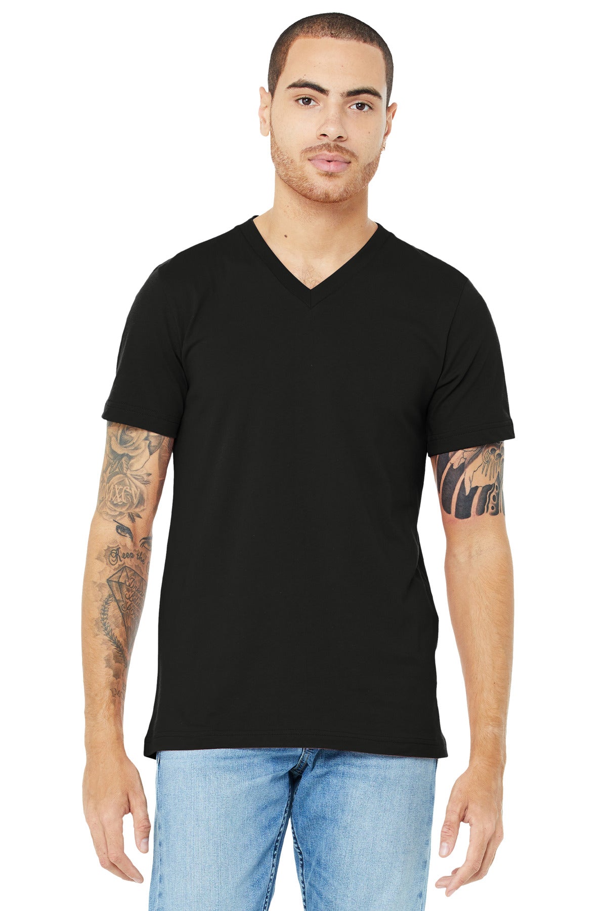 BELLA+CANVAS   Unisex Jersey Short Sleeve V-Neck Tee. BC3005