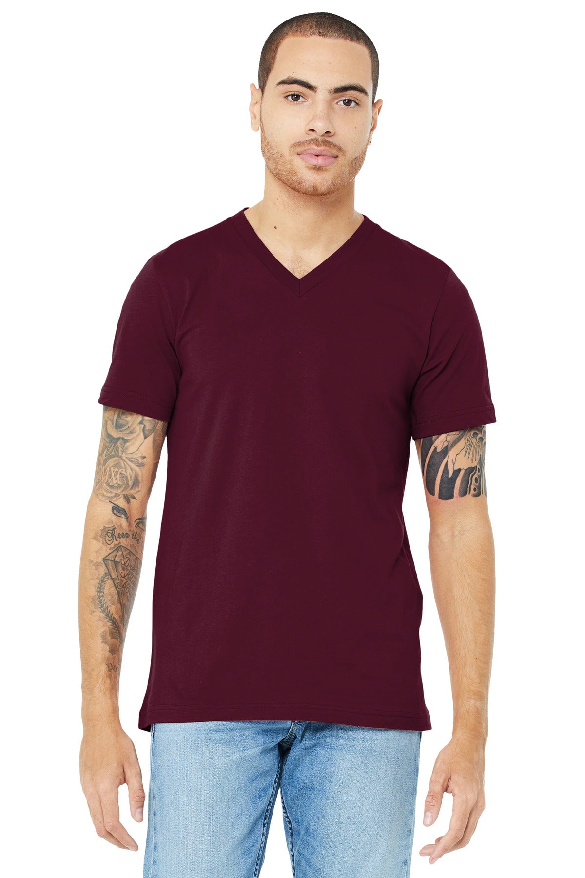 BELLA+CANVAS   Unisex Jersey Short Sleeve V-Neck Tee. BC3005