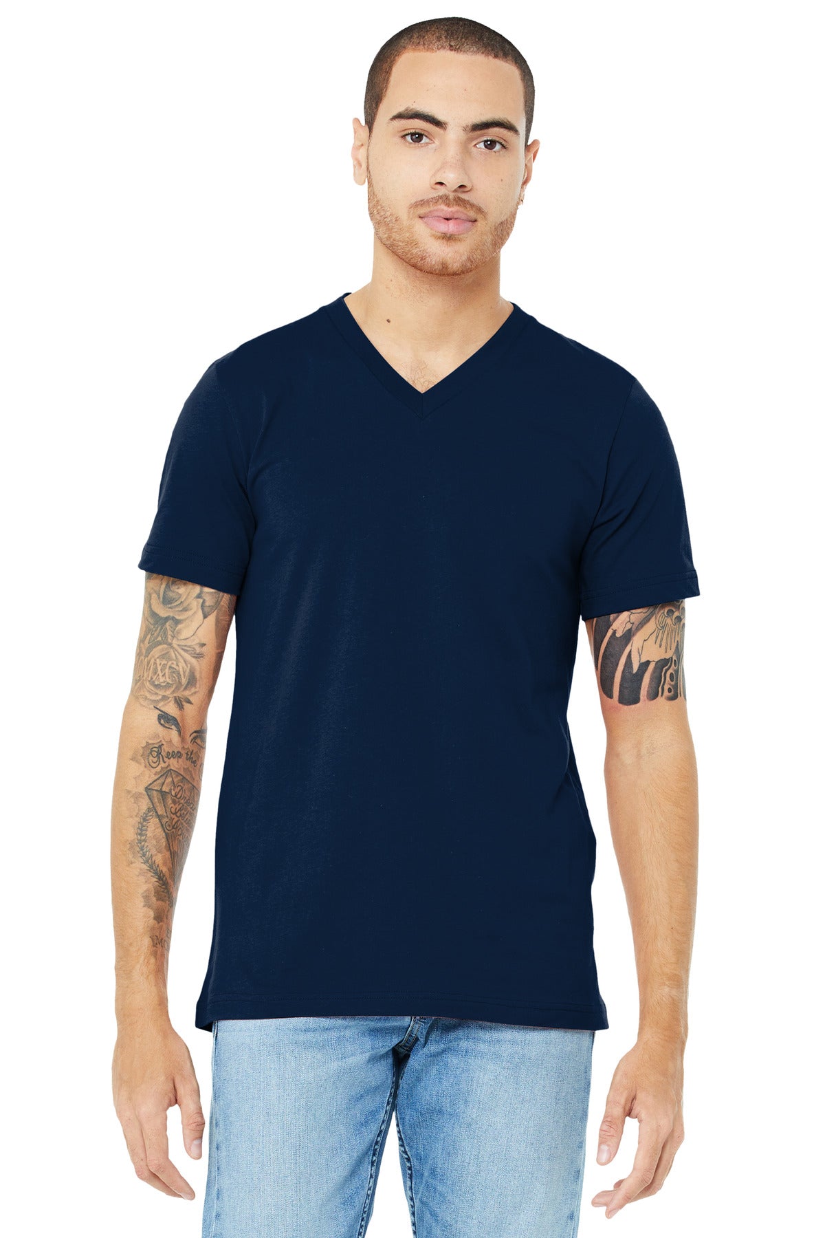 BELLA+CANVAS   Unisex Jersey Short Sleeve V-Neck Tee. BC3005