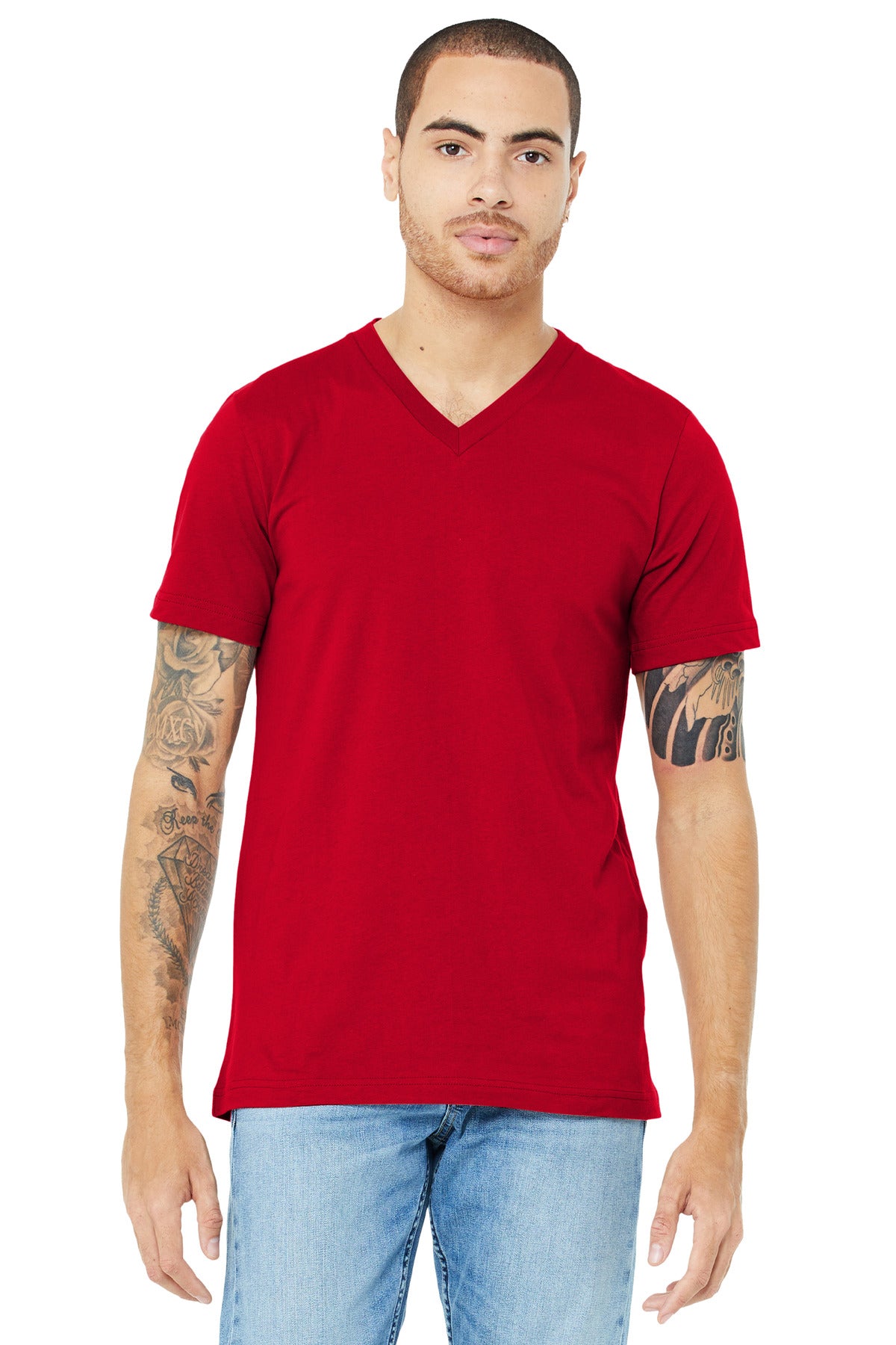 BELLA+CANVAS   Unisex Jersey Short Sleeve V-Neck Tee. BC3005