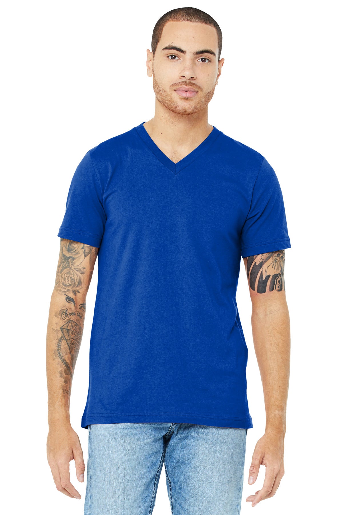 BELLA+CANVAS   Unisex Jersey Short Sleeve V-Neck Tee. BC3005