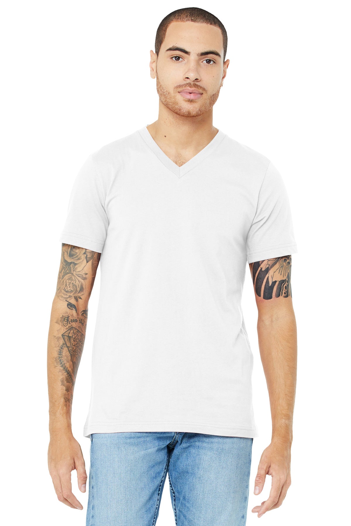 BELLA+CANVAS   Unisex Jersey Short Sleeve V-Neck Tee. BC3005