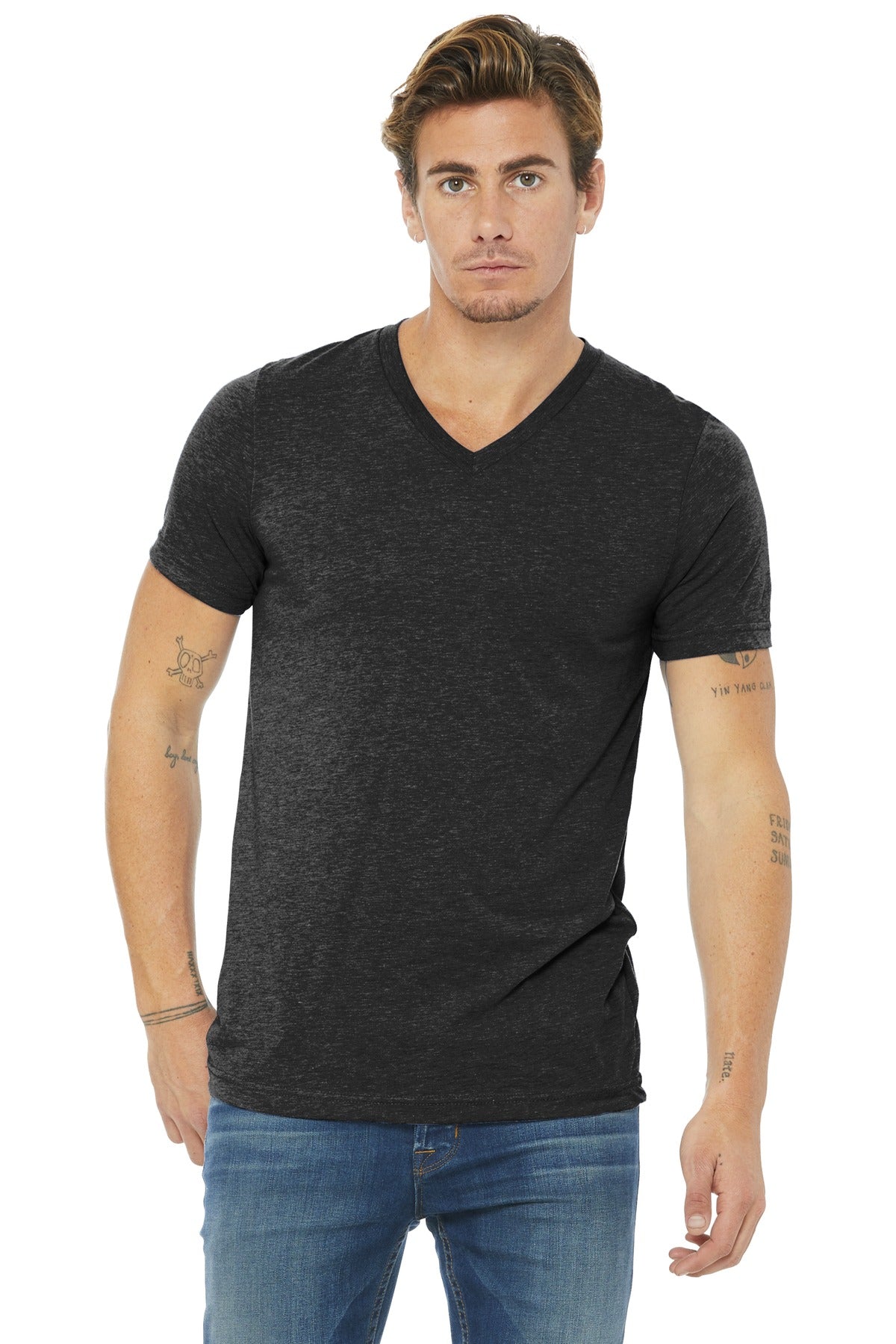 BELLA+CANVAS   Unisex Triblend Short Sleeve V-Neck Te. BC3415