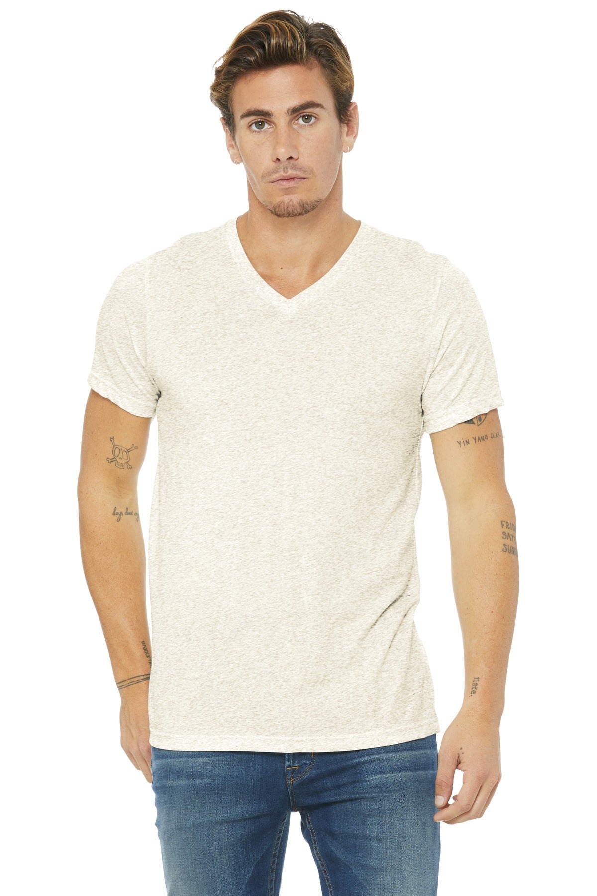 BELLA+CANVAS   Unisex Triblend Short Sleeve V-Neck Te. BC3415
