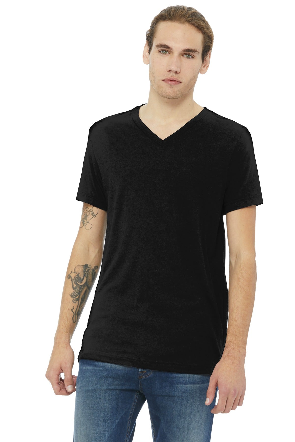 BELLA+CANVAS   Unisex Triblend Short Sleeve V-Neck Te. BC3415