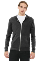 BELLA+CANVAS   Unisex Triblend Full-Zip Lightweight Hoodie. BC3939